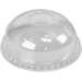 Deckel, sapbeker, Recyceltes PET, dome, met gat, Ø95mm, transparent