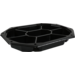 Bowl, catering platter, 7 compartments , recycled PET, octagon, 335x250x45mm, black