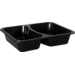 Container, PP, 2 compartment, spuitgiet, menu container, 228x178x45mm, black