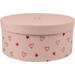  Emballage cadeau, Love Story, carton, 10cm, Ø22.5cm, rose
