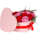  Gift box, Heart Shape, cardboard, 20x25x10cm, pink