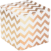 Gift box, Chevron, cardboard, 8x8x8cm, white/gold