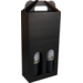 Bottle carrier cardboard, Basic line, 2 bottles, corrugated cardboard, black