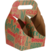 Draagtray, Winter words, 4-vaks, bier, 140x140x150mm, golfkarton, groen/rood