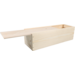 Kiste, 1 Flasche, schiebedeckel, 340x95x85mm, holz , natur