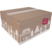 Medium-sized FSC Christmas box with a cozy house print, 35x32.5x17 cm – perfect for standard Christmas gifts.