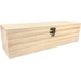 Kiste, 1 Flasche, scharnierdeckel, 340x95x95mm, holz , natur