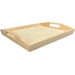 Tablett, 27x24x4cm, mit Handgriffen, holz , natur