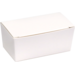 Ballotin, miniballotin, karton + PP, 2 bonbons, 67x35x31mm, wit/goud