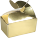 Ballotin, ballotin papillon, carton + PP, 2 bonbons, 67x39x32mm, or/blanc