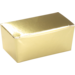 Ballotin, miniballotin, karton + PP, 2 bonbons, 67x35x31mm, goud/wit