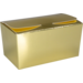 Ballotin, cardboard + PP, 500gr, 132x76x70mm, gold/white
