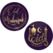 Étiquette, étiquette cadeau, papier, Eid Mubarak, ∅45mm, ton sur ton