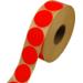 Etiket, Reclame-etiket, papier, permanent, ∅35mm, fluor/rood