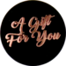 Label, paper, A gift for you, permanent, ∅40mm, black