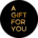 Label, paper, A gift for you, ∅40mm, black/gold