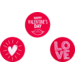 Etiket, papier, Love Notes, ∅45mm, rood/wit