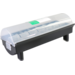  Label dispenser, excl. 7 rollen ma/zo, 9.5x10x black/transparant