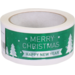  Dozensluittape, Merry Christmas, PVC, 50mm, 66m, groen/wit