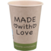  Becher, Made with Love, Bambuspapier + PE, 180ml, 7.5oz, Ø70.3mm, 