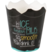 Depa®, Ice-cream tub, ICE is (N)ICE, Cardboard + PE, opstaande rand, 250ml, 10oz, zwart/lichtblauw