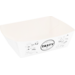 Barquette, Carton + revêtement d'argile, A7, TASTY, barquette, 90x70x35mm, blanc