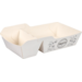 Barquette, Carton + revêtement d'argile, A23, TASTY, barquette, 120x70x35mm, blanc