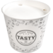 Bak, Karton + PE, 2150ml, TASTY, incl. deksel, foodbucket, 160mm, wit