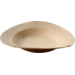 Rond, diep palmbladbord in naturel kleur met een diameter van 23 cm en subtiele nerfstructuur.