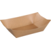 Plat, papier kraft + PE , rectangulaire, 135x85x50mm, brun