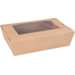 Depa Barquette, Carton + PE + revêtement PE, avec fenêtre, boîte à repas, 180x120x50mm, brun