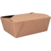 Depa Container, Cardboard + PP, meal box, 171x140x65mm, brown 