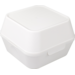 Circ Container, PP, reusable, hamburgerbox, 125x125x102mm, white