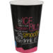 Depa, Milkshakebeker, ICE is (N)ICE, Karton + PE, 400ml, 16oz, Ø90mm, zwart/roze