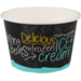 Gobelet, ice-cream tub, 200ml, 8oz, Ø 95mm, 62mm, carton + PE, bleu/noir