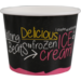 Cup, ijscup, 300ml, 12oz, Ø 101mm, 77mm, karton + PE, zwart/roze