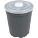 DishCircle, Soepbeker, incl. deksel, PP, reusable, 480ml, Ø97mm, grijs/transparant