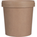 Depa, Papp-Suppenbecher, incl. deckel, Karton + PP, 300ml, 12oz, Ø90mm, braun