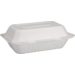 Depa Behälter, Bagasse (Zuckerrohrpulpe), 1000ml, essensbox, 23x15.5x6.5cm, weiß