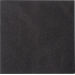 Serviette, 1/4 de la dimension totale, 2 couches , 24x24cm, papier, noir