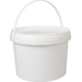 Bucket, PP, round, 5l, white