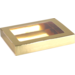  Chocoladeletterdoos, GK1, karton + PET, 129x89x24mm, Sinterklaas, goud