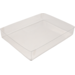 Deksel, chocoladeletterdoos GK4, PET, rechthoekig, 170x140x20mm, transparant