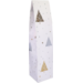 Bottle bag, 9.5x41x9.5cm, Under The Stars, paper + PP, white/gold/silver