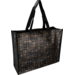Shopper, PP, Strikken, 45x 15x36cm, zwart/goud