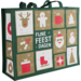 Shopper aus Non Woven PP mit Kachelmotiv, Größe 45x15x36 cm – praktisch für Weihnachtsverpackungen oder Werbeaktionen.