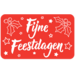 Rotes Etikett mit dem Text „Frohe Feiertage“, 50x30 mm – ideal zum Personalisieren von Weihnachtsgeschenken.