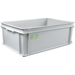 Container, HDPE, gesloten handgreep, transport container, 600x400x220mm, grey