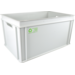 Container, HDPE, open handgreep, transport container, 600x400x325mm, grey