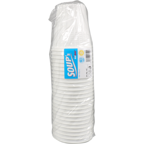 Soepbeker, PP, 750ml, Ø115mm, wit, foto 2 van 3